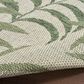 Nourison Garden Oasis GOA01 Ivory and Green 8" x 10" Indoor/Outdoor Area Rug, , large