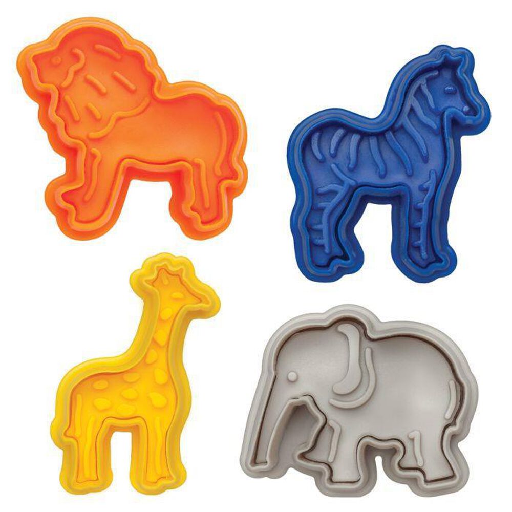 Mrs. Anderson"s Baking Animal Cracker Cookie Cutters in Blue, Orange and Yellow (Set of 4), , large
