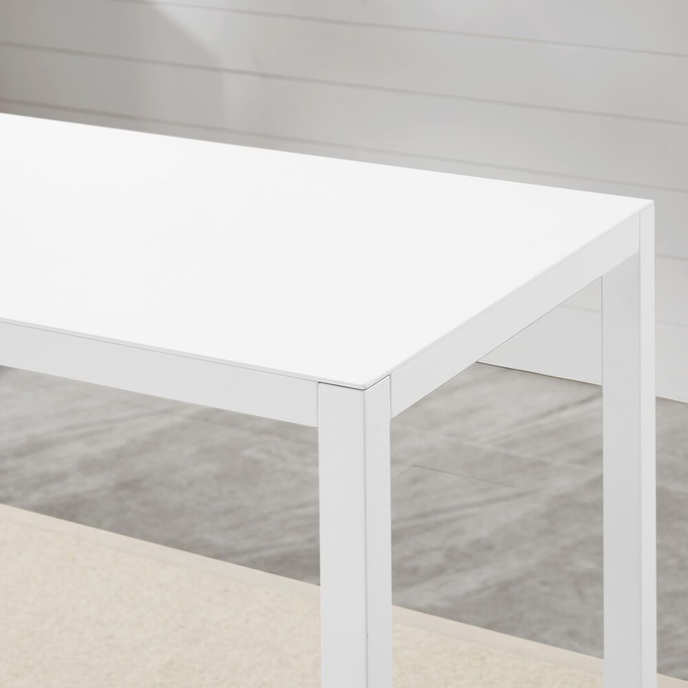 Linon Home Decor Holland 54" Outdoor Dining Table in White, , large