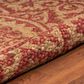 L&R Resources Synergy 54125RED 4" Round Tan and Raspberry Red Area Rug, , large