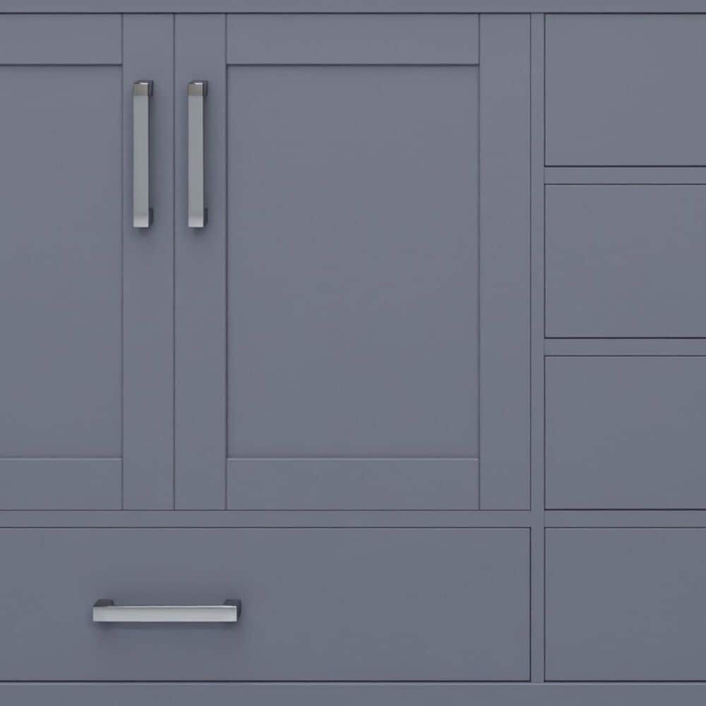 Lexora Home Jacques 72" Double Bathroom Vanity in Dark Grey with 2 cm White Quartz Top and Rectangular Sinks, , large