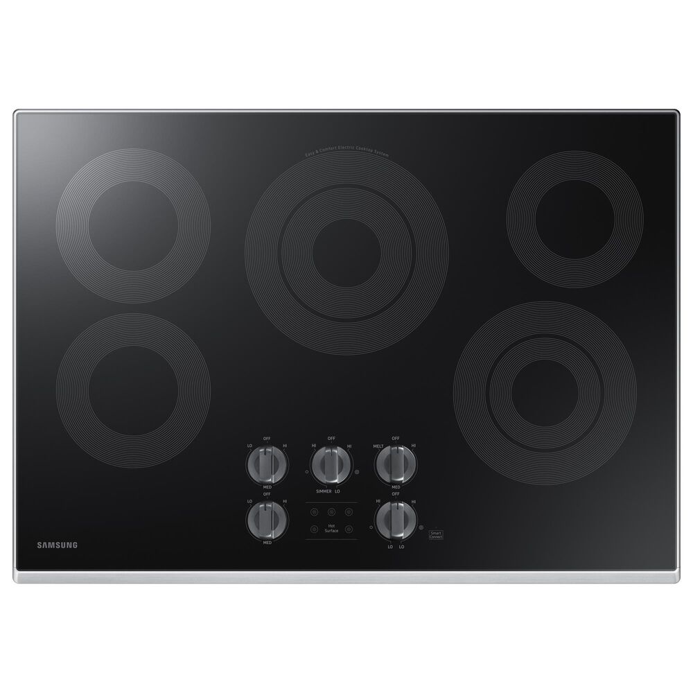 Samsung 2-Piece Kitchen Package with 30&quot; Built-In Convection Single Wall Oven and Smart Electric Cooktop in Stainless Steel, , large