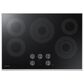 Samsung 2-Piece Kitchen Package with 30" Built-In Convection Single Wall Oven and Smart Electric Cooktop in Stainless Steel, , large