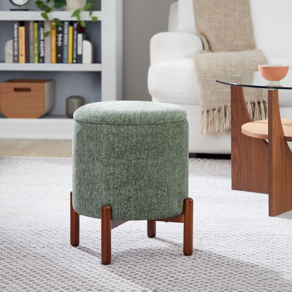 Lumisource Daniella Storage Ottoman in Green, , large