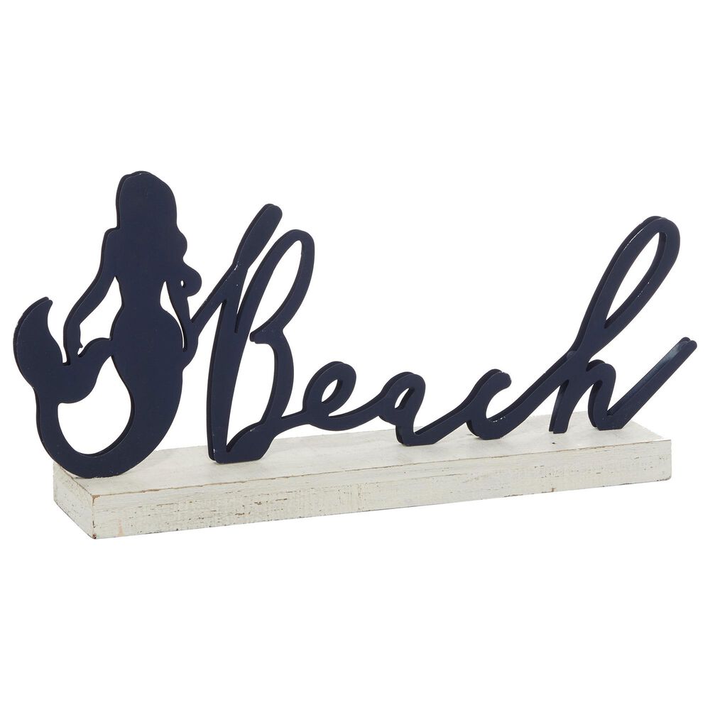 Maple and Jade 9" x 19" Coastal Decorative Signs in Black and White, , large