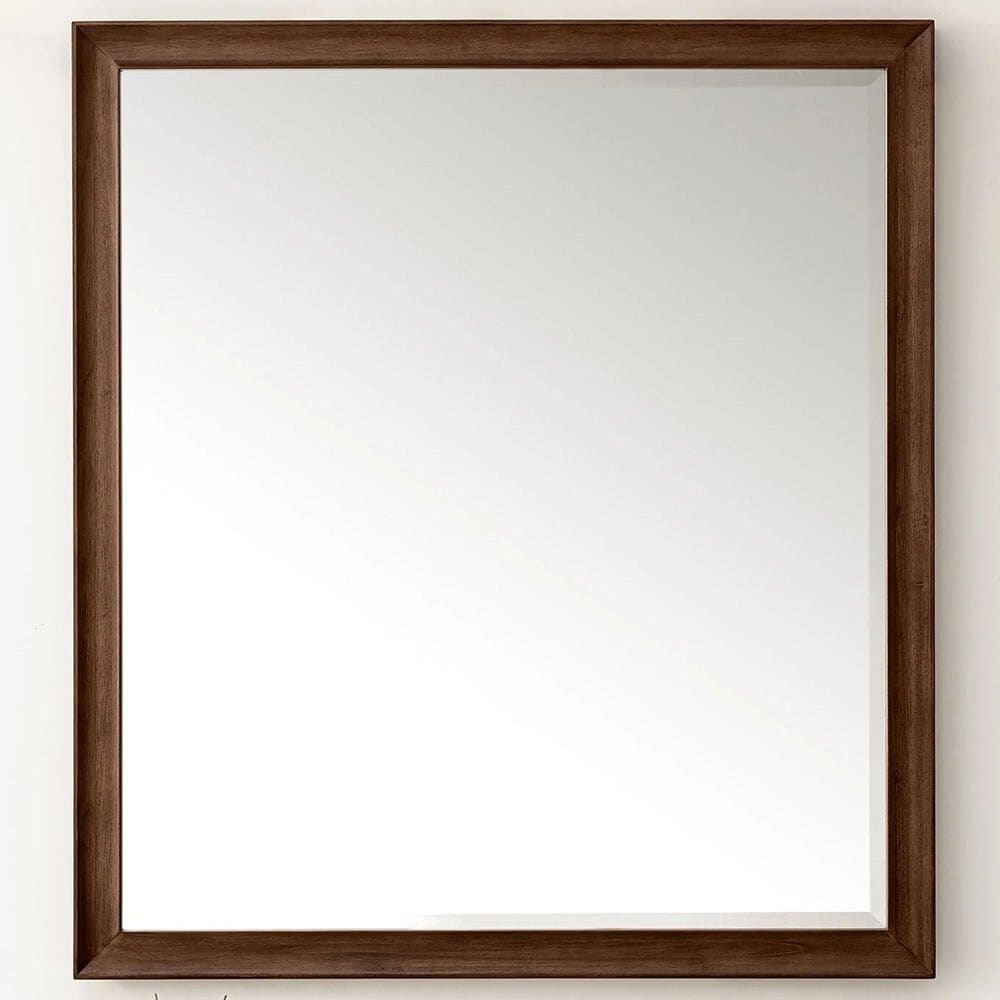 James Martin Vanities Glenbrooke 36" Rectangular Mirror in Mid-Century Walnut, , large