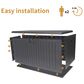 Hearth and Haven 260-Gallon Outdoor Plastic Deck Box with Elevated Base Design in Black, , large