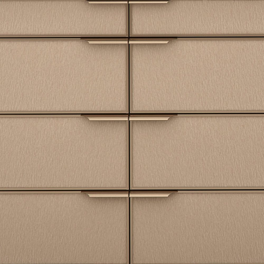 Schnadig Classic All Wrapped Up 12-Drawer Dresser in Dark Chocolate and Champagne Gold, , large