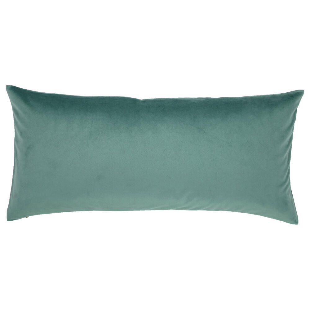 Ann Gish Duchess Velvet 10&quot; x 22&quot;  Throw Pillow in Lagoon, , large