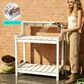 HOMLUX Outdoor Storage Potting Bench in White, , large