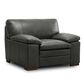 Sienna Designs Leather Accent Chair in Maverick Charcoal Grey, , large