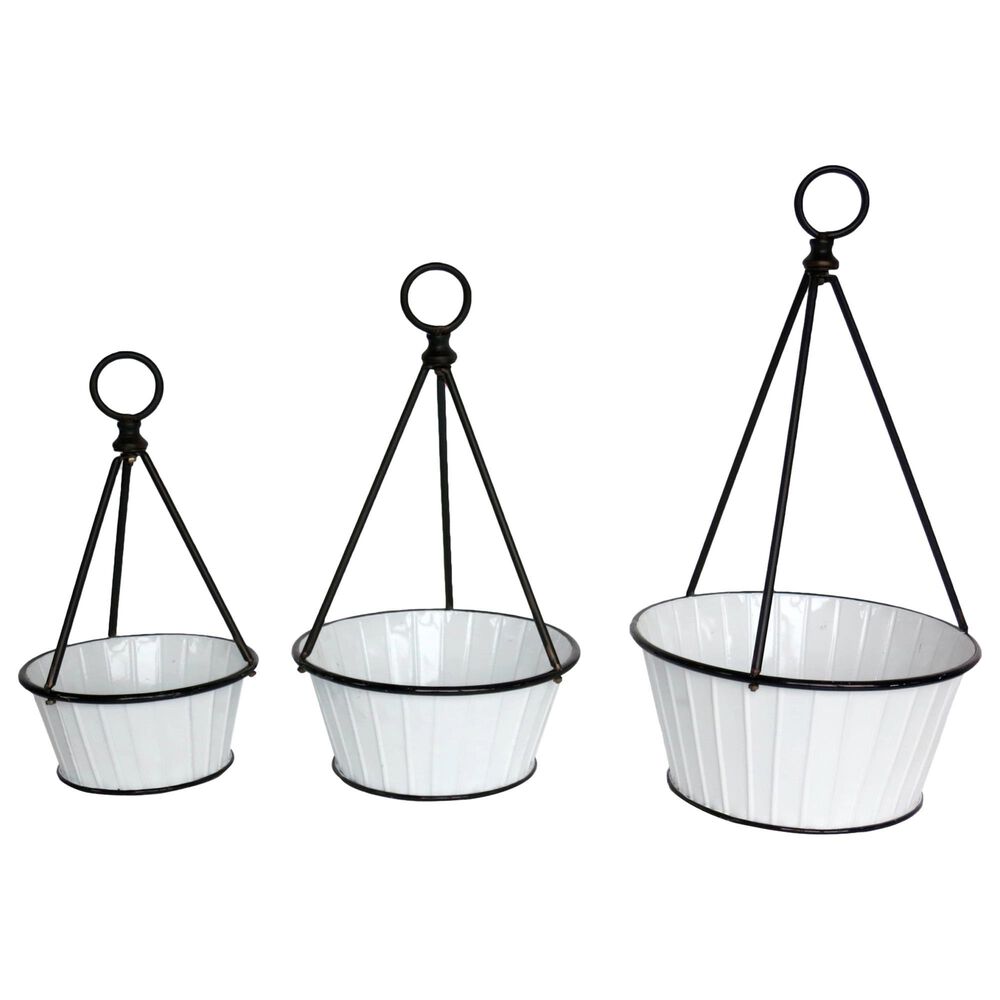 VIP Home and Garden American Mercantile Metal Planter (Set of 3), , large
