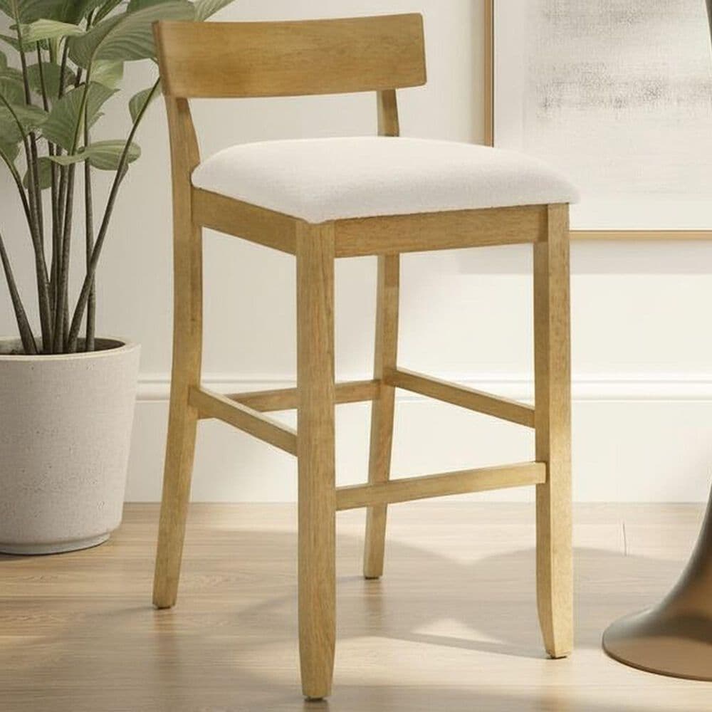 Armen Living Merie Bar Height Stool in Putty Brown, , large