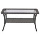 Sunwell Garden Outdoor Coffee Table with Shelf in Brown, , large