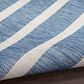 Nourison Positano POS03 Navy and Ivory 2" x 6" Indoor/Outdoor Runner, , large