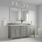 James Martin Vanities Brittany 72" Double Bathroom Vanity in Urban Gray with 3 cm Lime Delight Quartz Top and Rectangular Sinks, , large
