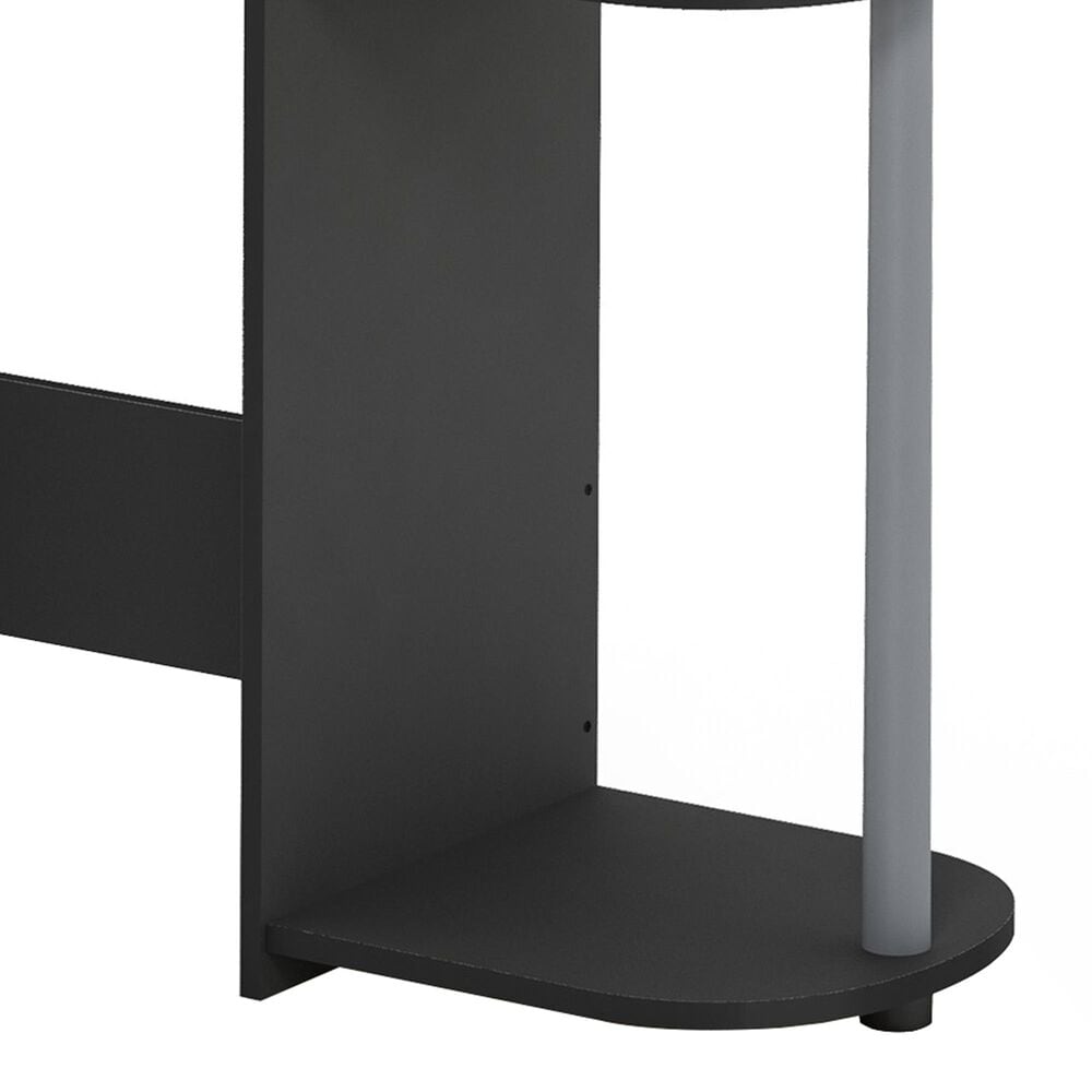 HOMLUX 32" Computer Desk with Two Drawers in Black and Grey, , large