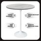 Leisuremod Verve 27" Round Bar Height Dining Table with Resin Top in White - Table Only, , large