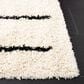 Safavieh Venus Shag VNS604A 6"7" Square Ivory and Black Area Rug, , large
