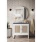 James Martin Vanities Athens 36" Single Bathroom Vanity in Glossy White with 3 cm Charcoal Soapstone Quartz Top and Rectangular Sink, , large