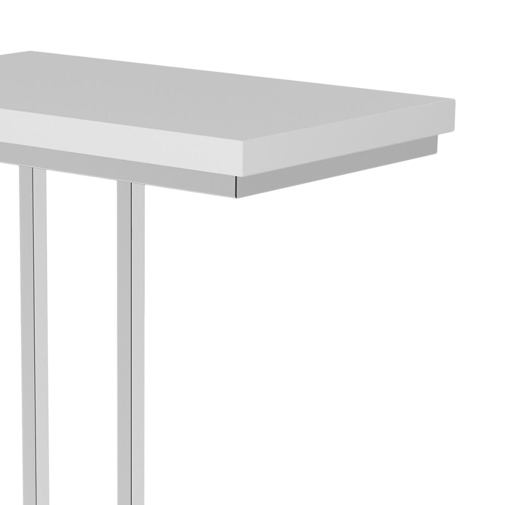 Timberlake Side Table in Glossy White and Chrome &#40;Set of 2&#41;, , large