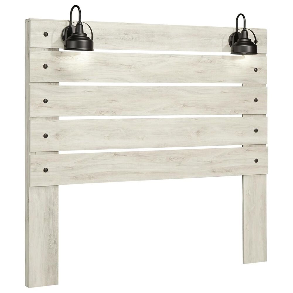 Ashley Cambeck Queen Storage Bed in Whitewash with Lighting, , large