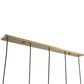 Uttermost Geodesic 5-Light Linear Pendant in Antique Brass and Black, , large
