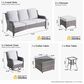 HOMLUX 7-Piece Wicker Patio Sofa Set in Grey, , large