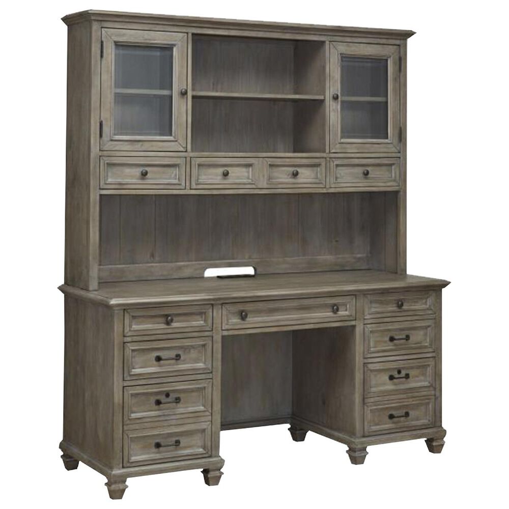 Nicolette Home Lancaster Credenza and Hutch in Dove Gray, , large