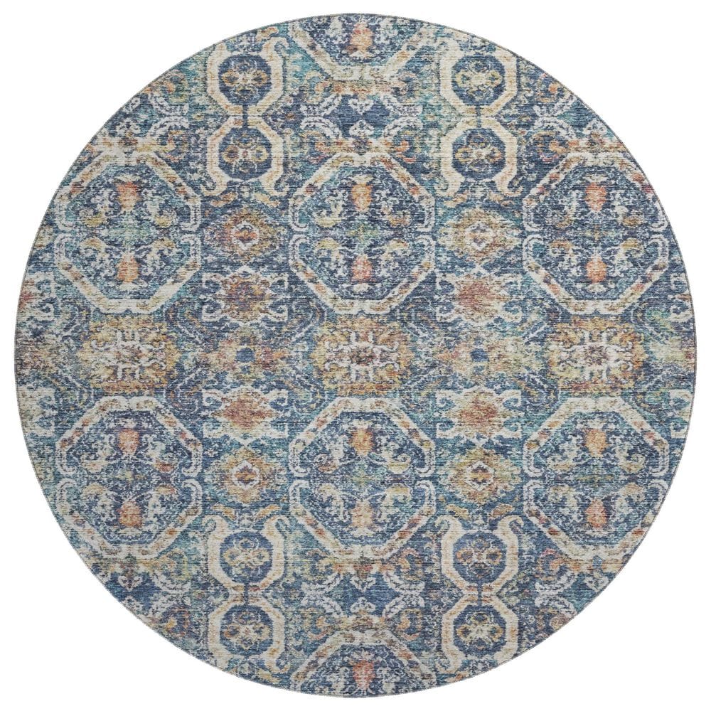 Dalyn Rug Company Neo NO6 8" Round Denim Area Rug, , large