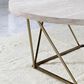 Steve Silver Rowyn 3-Piece Occasional Table in White with Faux Marble Finish, , large