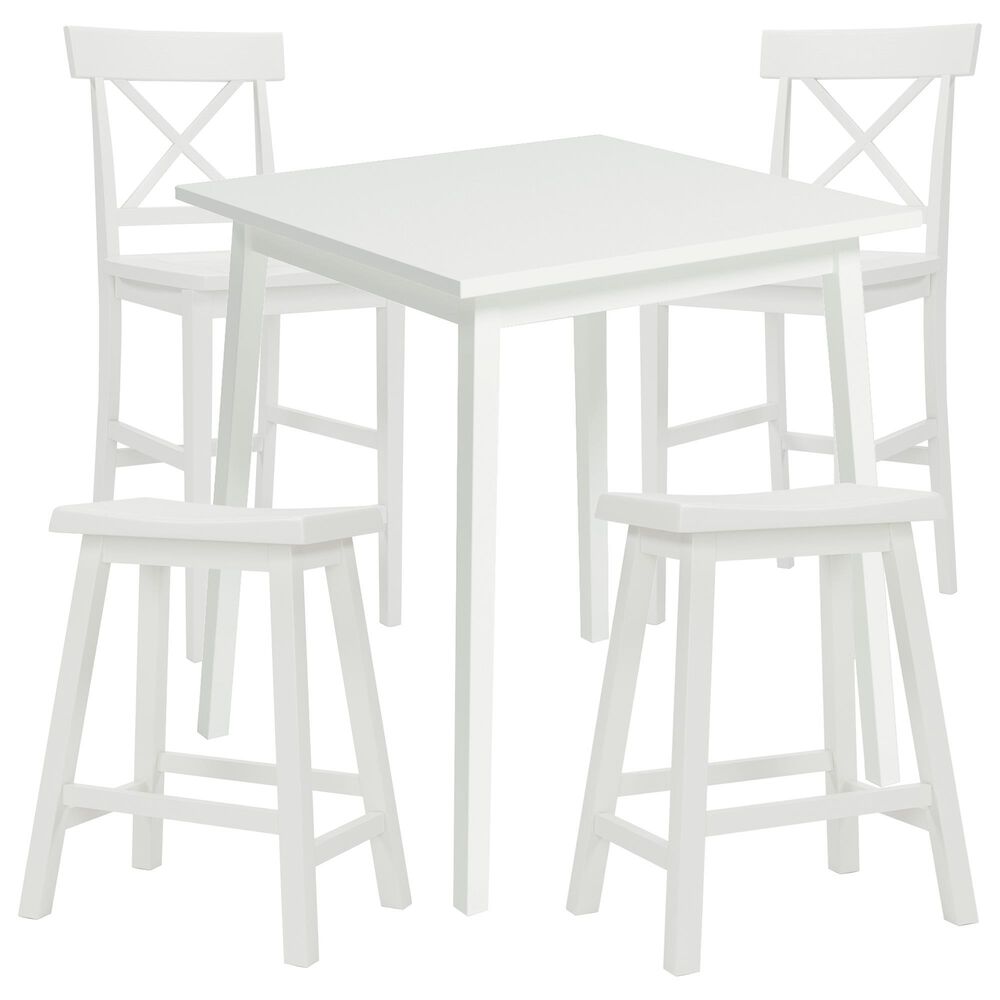 Signature Design by Ashley Stuven 5-Piece Counter Dining Set in White, , large