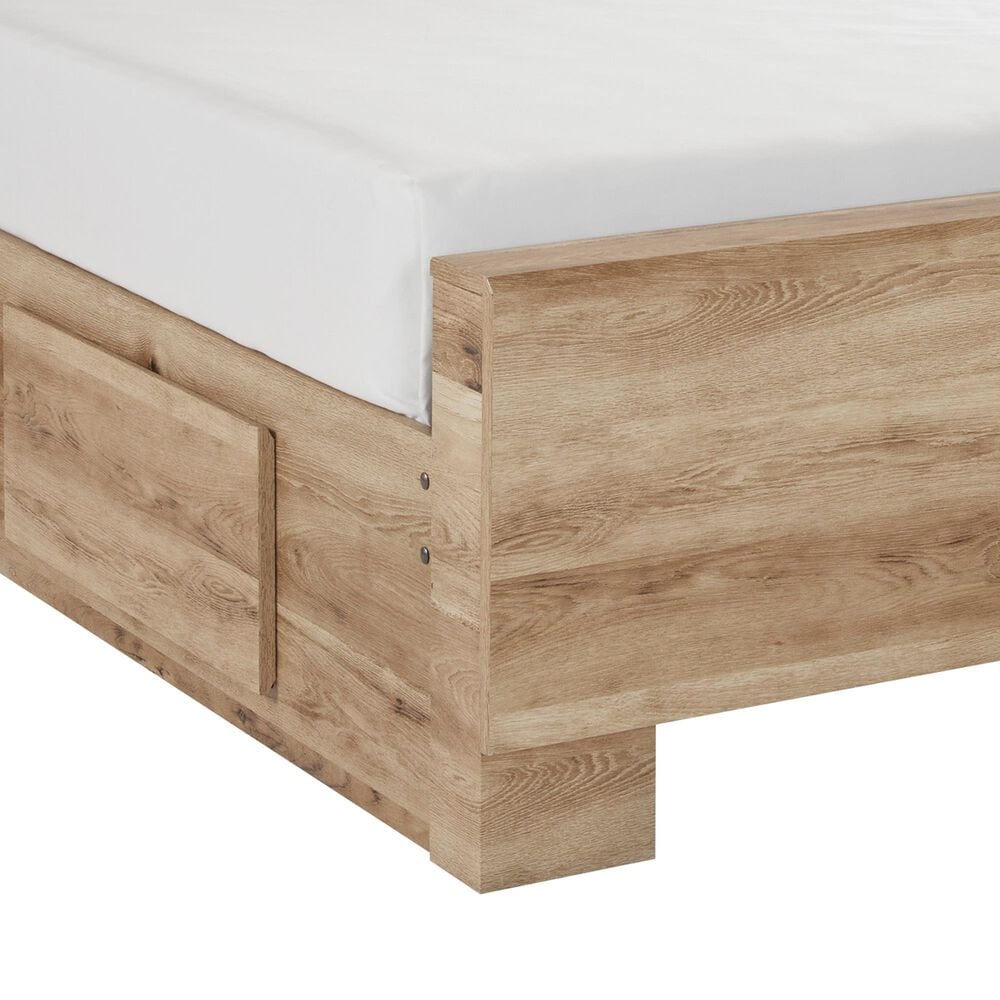 Ashley Hyanna Full Panel Bed with 2 Side Storage in Tan Brown, , large