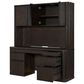 Wycliff Bay Tulane Office Credenza with Hutch in Dark Chocolate, , large