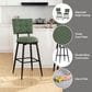 Richlands Furniture Beau Adjustable Swivel Stool with Green Upholstery in Black, , large