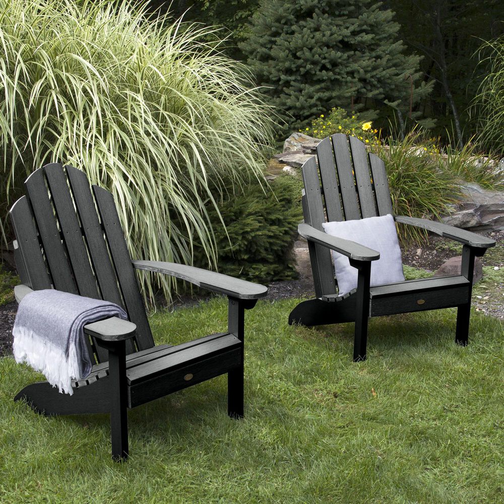 Highwood USA Classic Westport Adirondack Chair in Black (Set of 2), , large