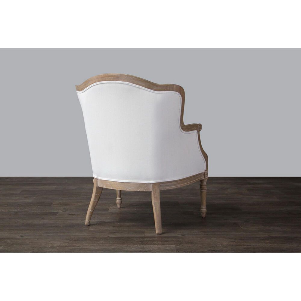Baxton Studio Charlemagne Accent Chair in Beige, , large