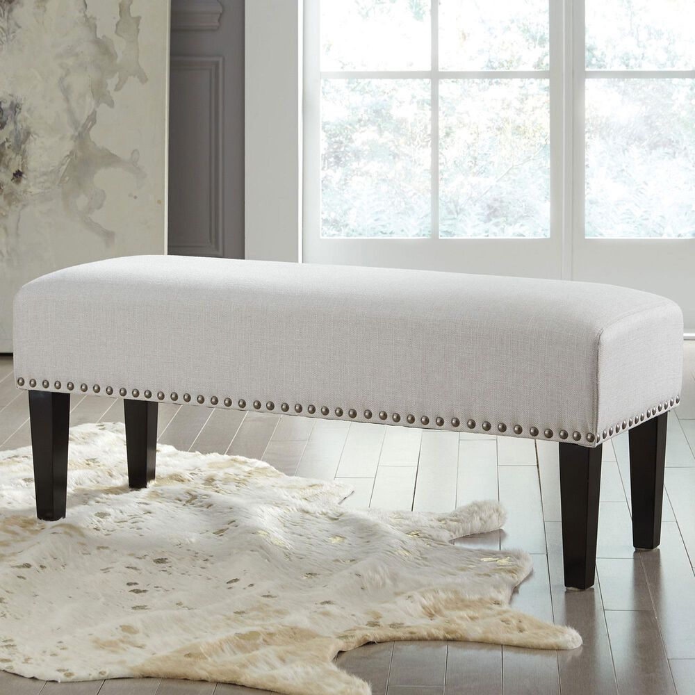 Signature Design by Ashley Beauland Accent Bench in Ivory, , large