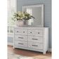 Ashley Makidern Rectangular Dresser Mirror in Whitewash, , large