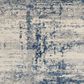 Nourison Rustic Textures Ivory, Deep Blue and Grey 6" x 9" Area Rug, , large