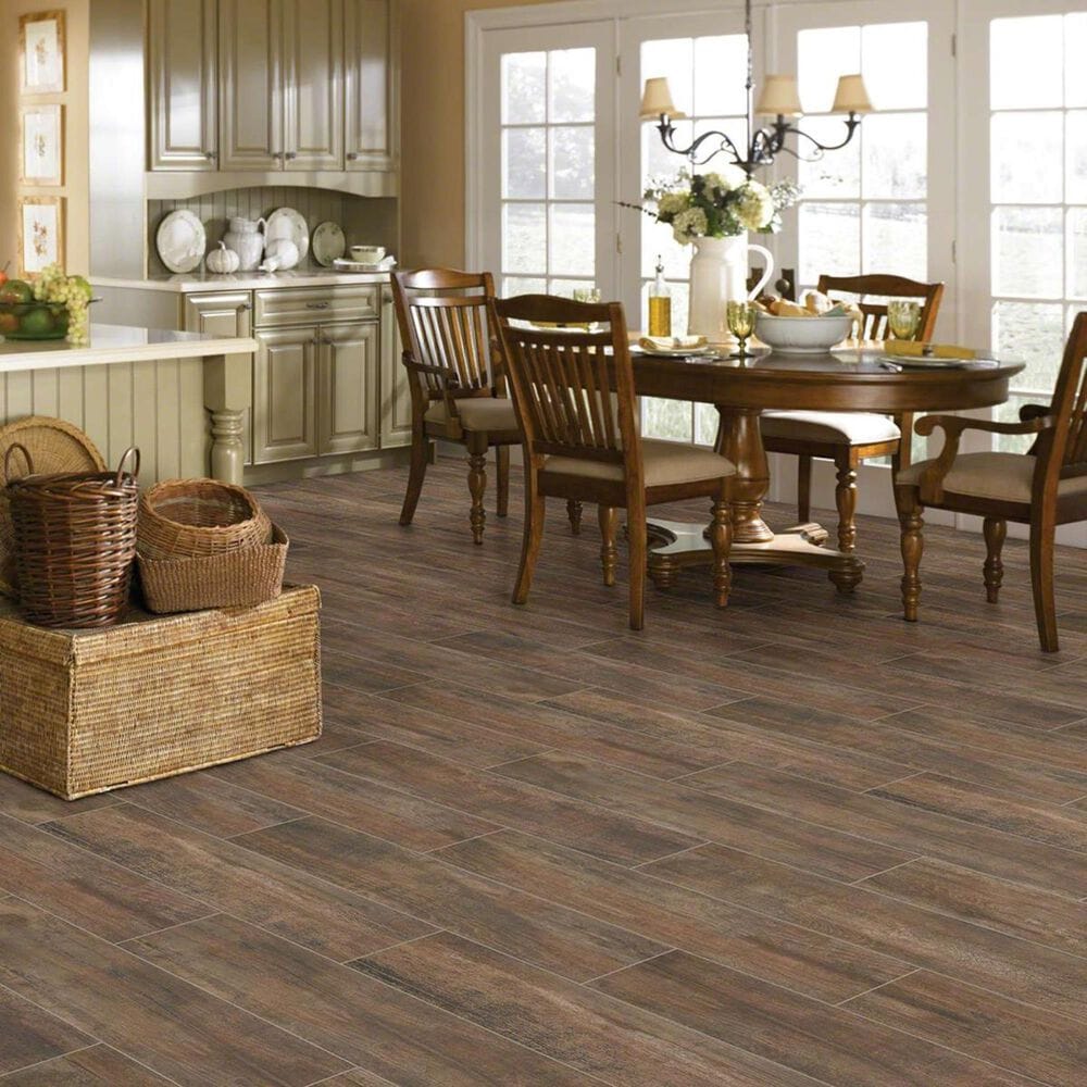 Shaw Olympia Plank Brown 8" x 36" Ceramic Tile, , large