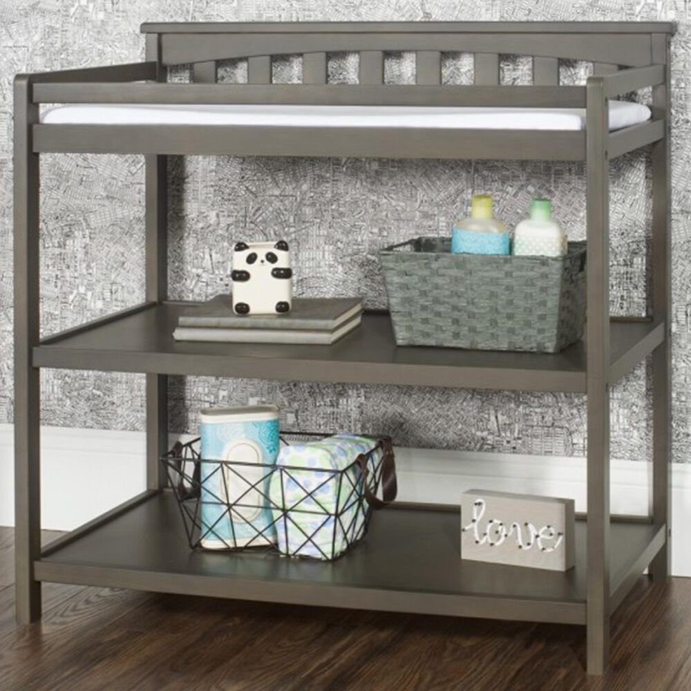 Foundations Worldwide Hampton Flat Top Baby Changing Table in Dapper
