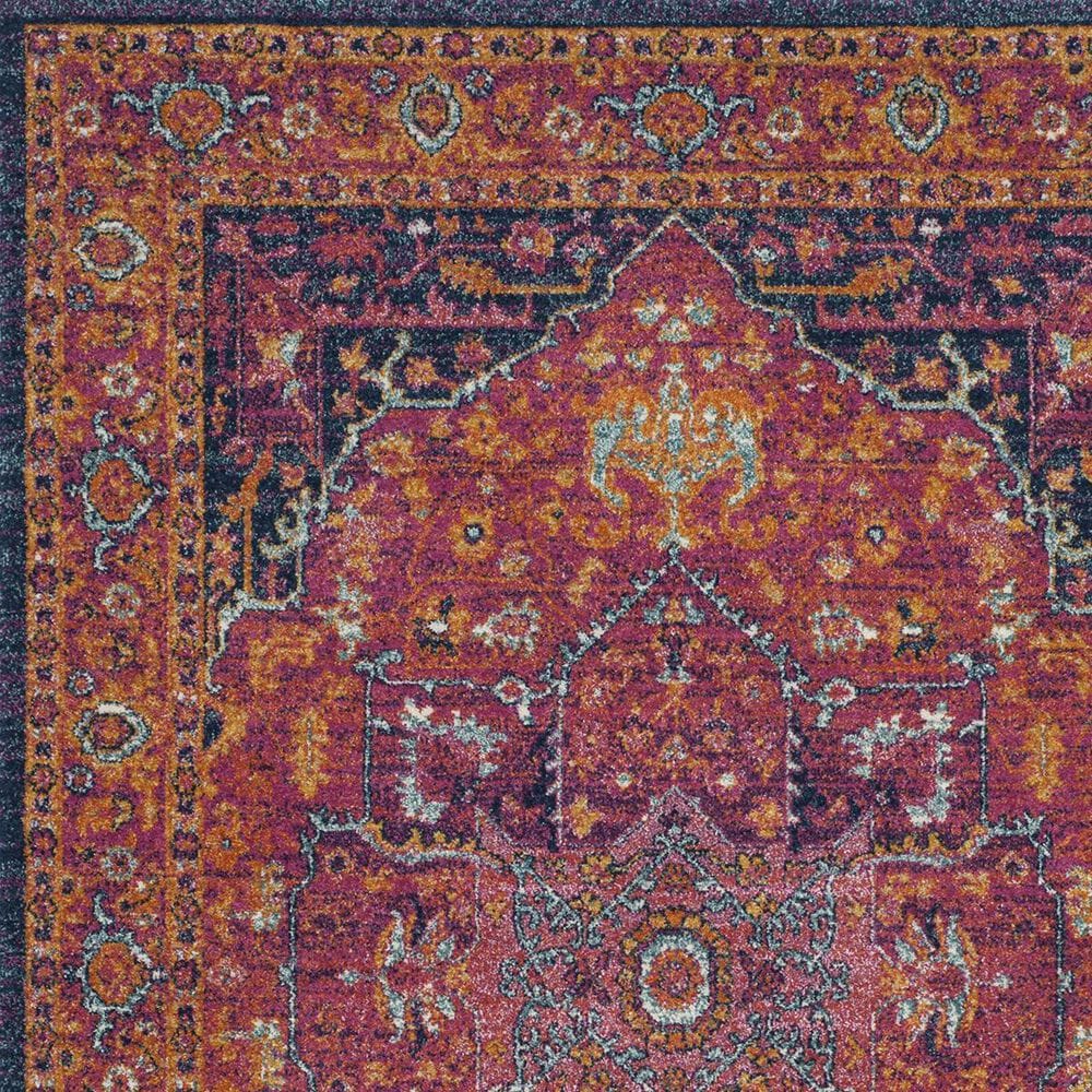 Safavieh Evoke EVK275S 2&#39;3&quot; x 13&#39; Fuchsia and Orange Runner, , large