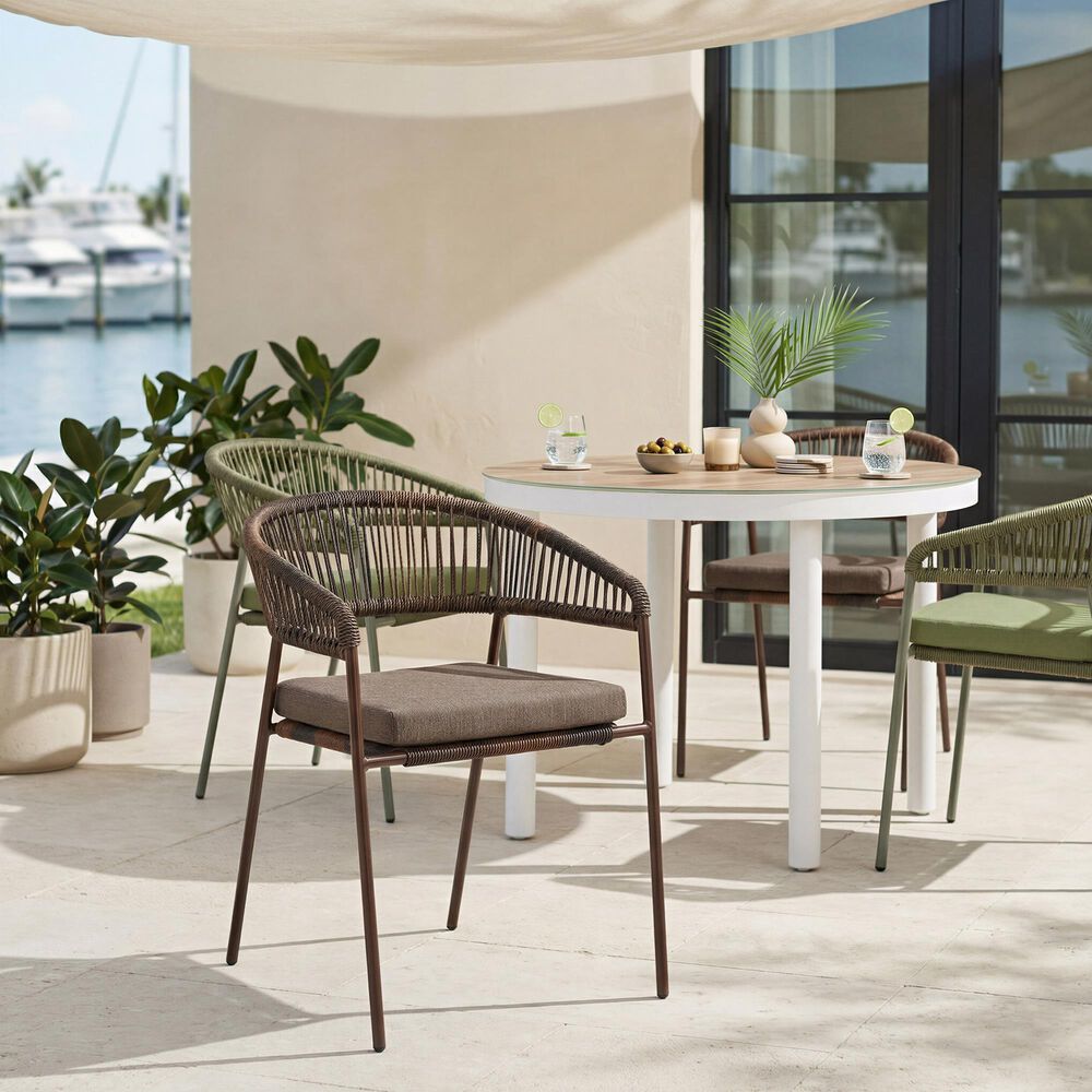 Zuo Modern Skye Outdoor Dining Chair in Brown (Set of 2), , large