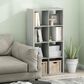 HOMLUX 8-Cube Reversible Open Back Bookshelf in Light Grey, , large
