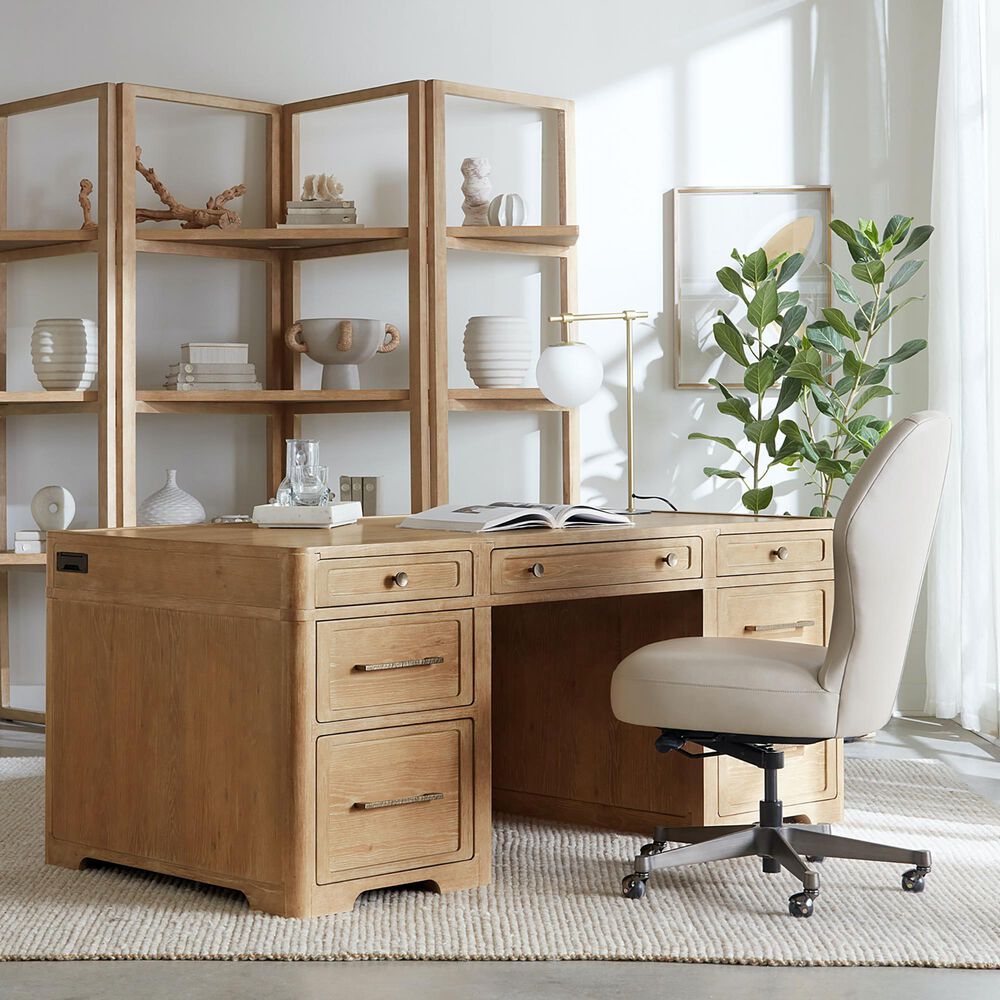 Hooker Furniture Retreat Executive Desk in Dune, , large