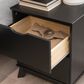 Linon Home Decor Polly 2-Drawer Nightstand in Black, , large