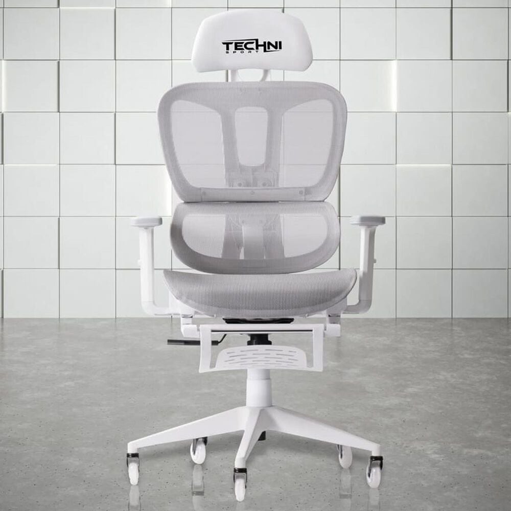 Techni Sport AirFlex 2.0 Gaming Chair in White and Light Grey, , large