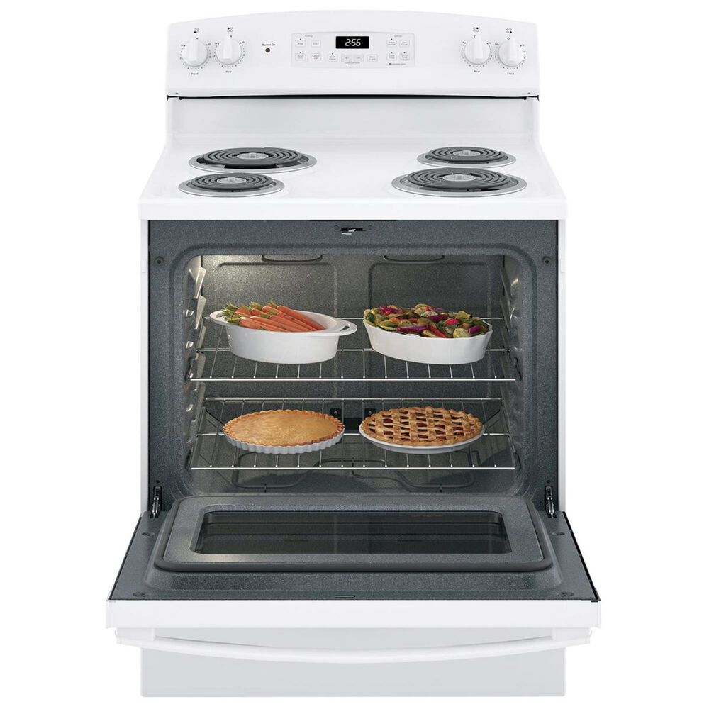 GE Appliances 30" Free-Standing Electric Range in White, , large
