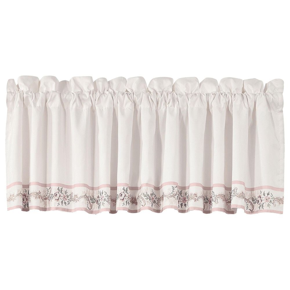 J. Queen New York Avant Garden 88" x 18" Window Straight Valance in Blush and Violet, , large
